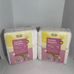 60pk Petpet Female Dog Diapers - Pink
